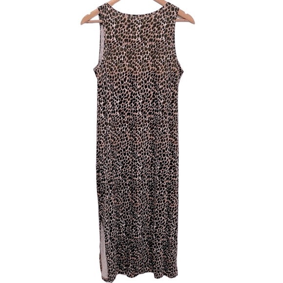 J CREW Cheetah Print Cotton Midi Tank Dress Size Small - Picture 3 of 10